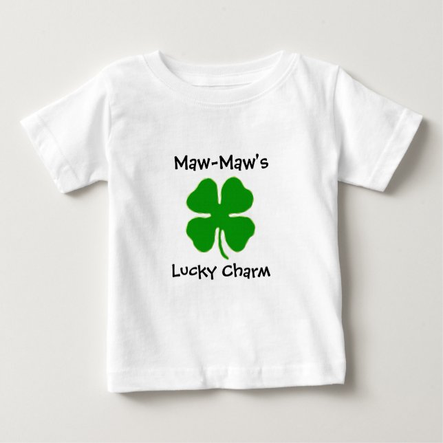 Camisa de Charme Sortuda de Maw-Maw para Bebês (Frente)