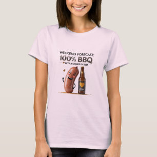 Camisa de CHURRASCO e cerveja para mulheres Fim