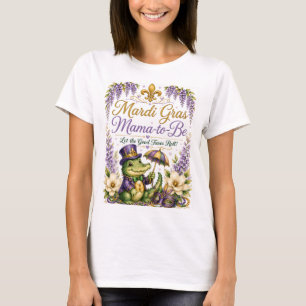Camisa de Chuveiro de Bebê Mardi Gras para Mãe Fut