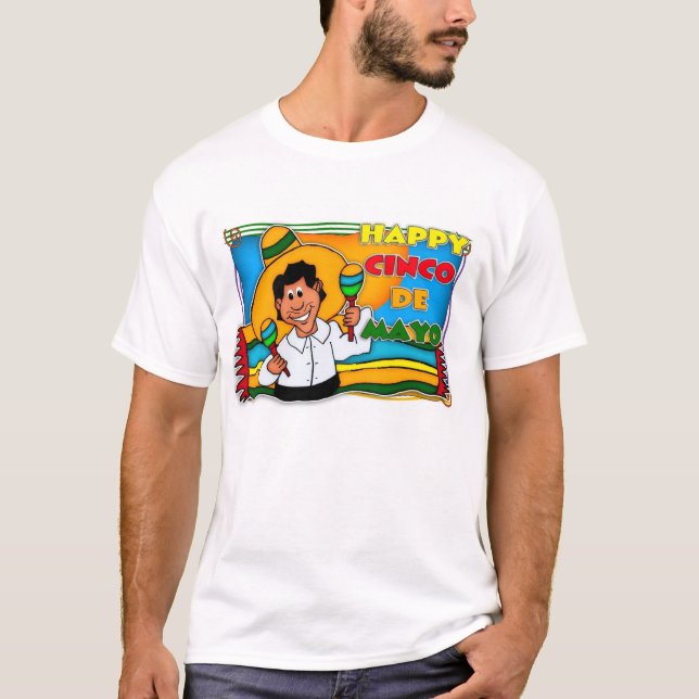Camisa de Cinco De Mayo T para homens (Frente)