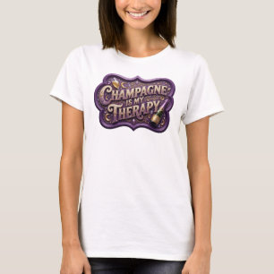 Camisa de Citação CHAMPANHE É MINHA TERAPIA Colori