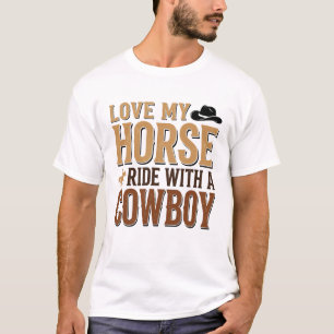 Camisa de Citação de Cavalo e Cowboy Western Vinta