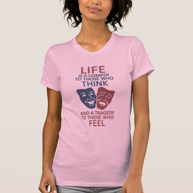 Camisa de citação LIFE - escolha estilo e cor (Frente)