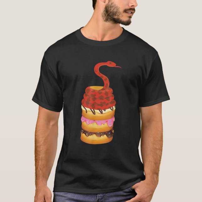 Camisa de Cobra de Réptil Engraçado Rosquinha (Frente)