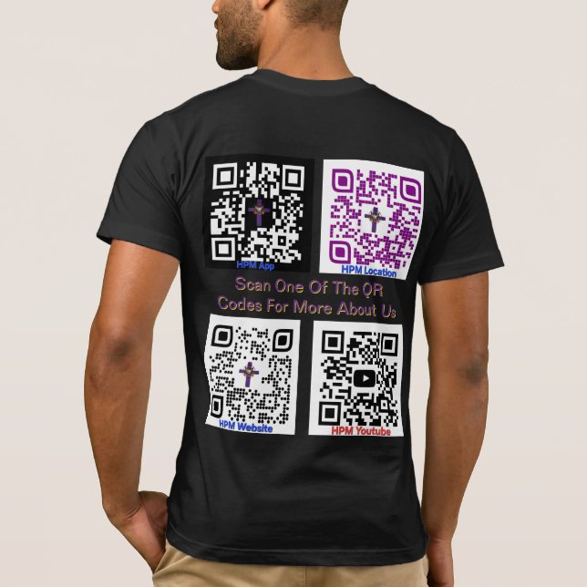 Camisa de Código QR do HPM (Verso)