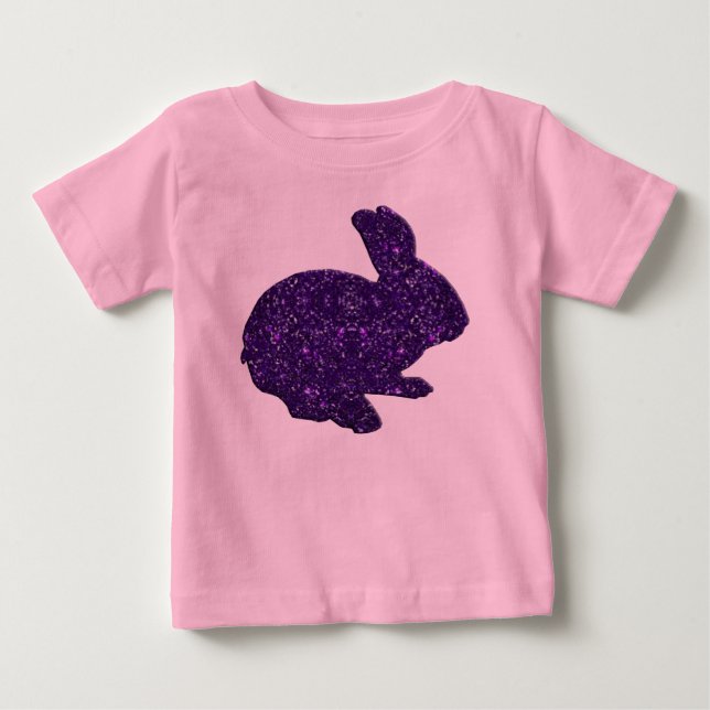 Camisa De Coelhinho De Páscoa Com Largura Roxa (Frente)