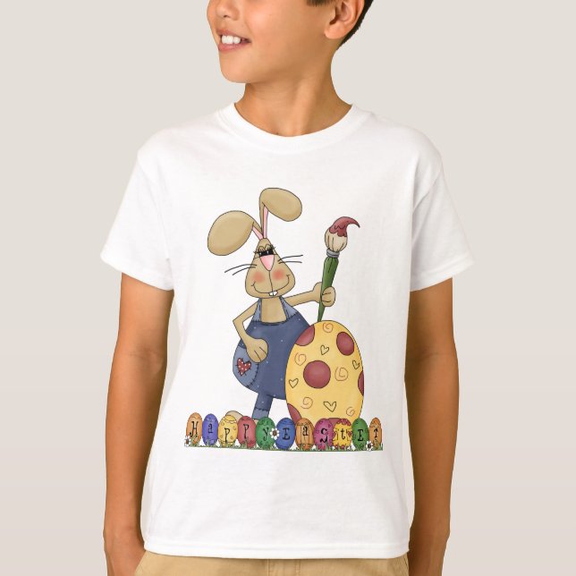 Camisa de coelhinho giro para crianças (Frente)