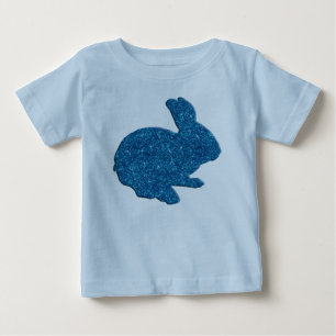 Camisa de coelho da Páscoa azul-brilhante