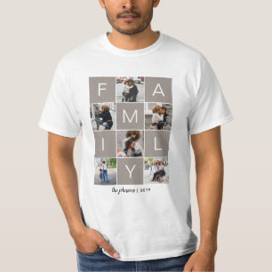 Camisa de colagem de fotos da família