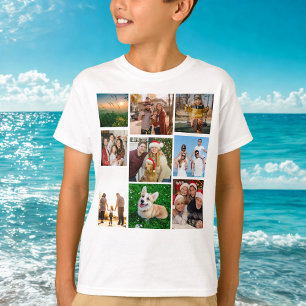 Camisa de Colagem de Fotos Personalizada, 9 Fotos