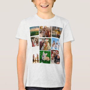 Camisa de Colagem de Fotos Personalizada, 9 Fotos 