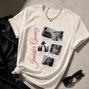 Camisa de Colagem de Fotos Personalizadas, Colagem