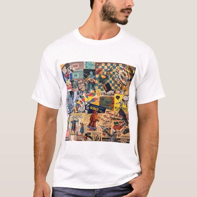 Camisa de colagem retrorativa divertida (Frente)