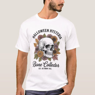 Camisa de Colecionador de Crânio de Halloween Vint