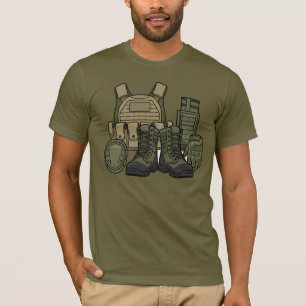 Camisa de Combate Botas & Equipamento Tático