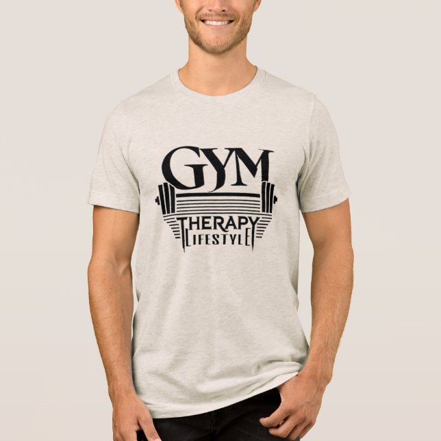 Camisa De Combinação Tripla Do Estilo De Vida GYM (Frente)