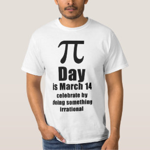 Camisa de comemoração do Pi Day