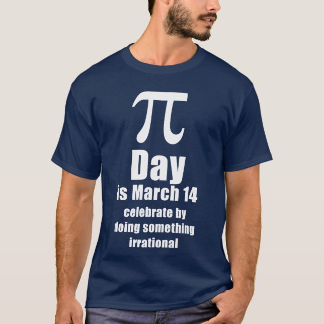 Camisa de comemoração do Pi Day, escuro (Frente)