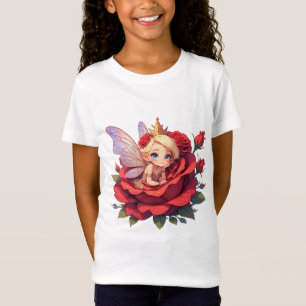 🌙 Camisa de Conjunto Fada Rosa Para Meninas Joven