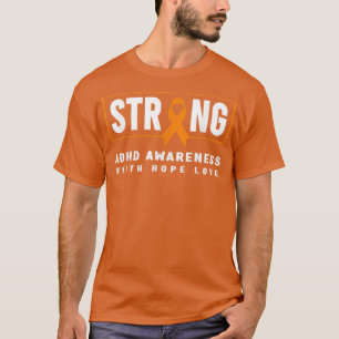 Camisa de Consciência ADHD - Fita Laranja, DDA For
