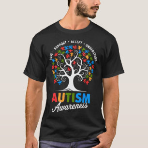 Camisa de consciência autista - Árvore de vida com