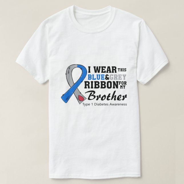 Camisa de Consciência da Diabetes Personalizada RD (Frente do Design)