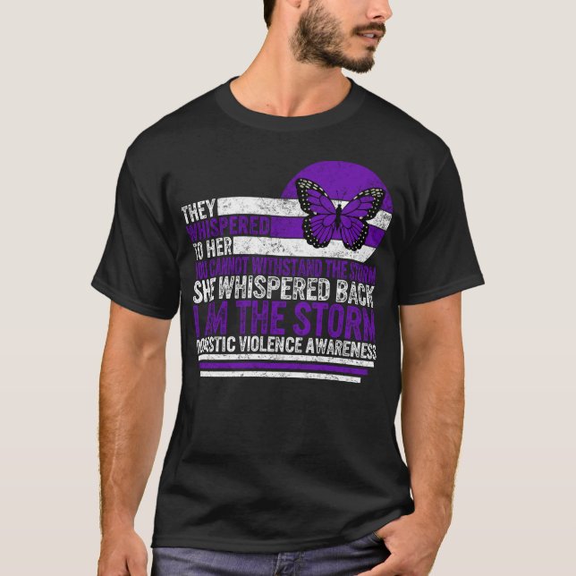 Camisa De Consciência Da Violência Doméstica, Eu S (Frente)