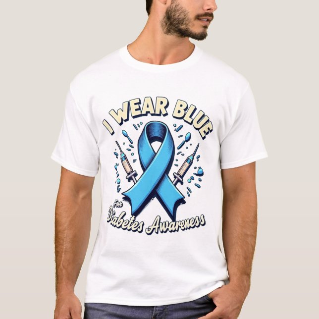 Camisa de Consciência do Dia Mundial do Diabetes (Frente)