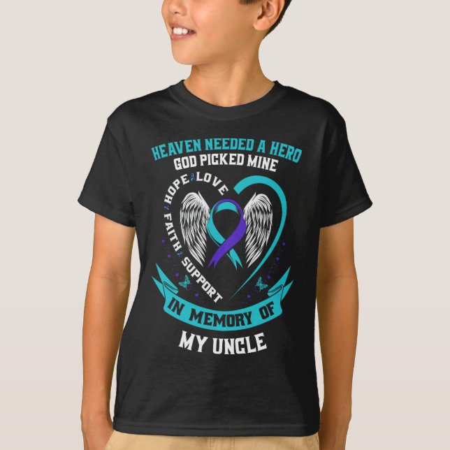 Camisa de Consciência do Suicídio da Fita Roxa Tea (Frente)