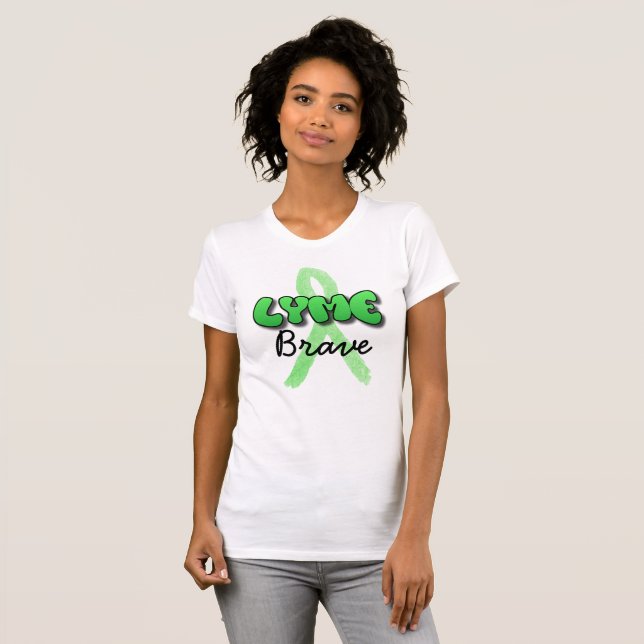 Camisa de Conscientização da Doença de Lyme Corajo (Frente Completa)