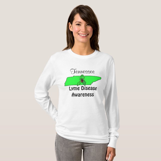 Camisa de Conscientização da Doença de Lyme do Ten (Frente Completa)