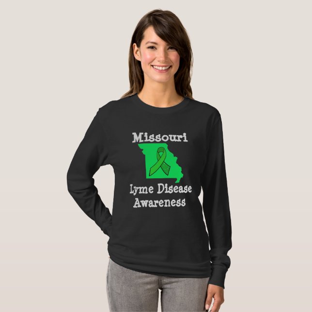 Camisa de Conscientização da Doença de Lyme no Mis (Frente Completa)