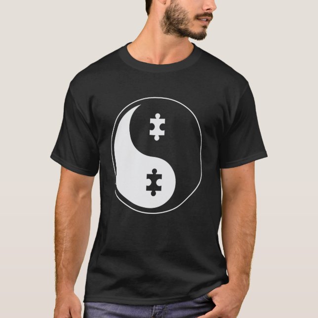 Camisa de Conscientização do Autismo Yin Yang Puzz (Frente)