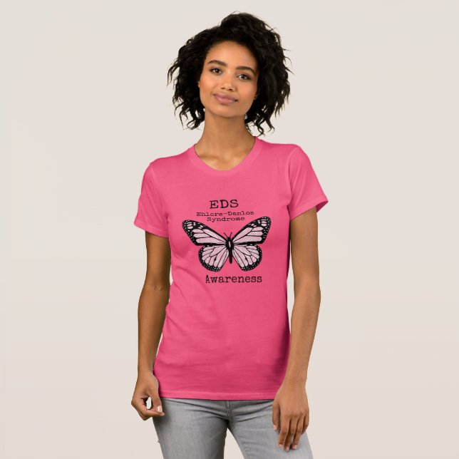 Camisa de conscientização para EDS Borboleta Rosa (Frente Completa)