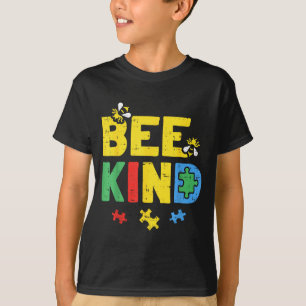 Camisa de conscientização sobre autismo Bee Kind P