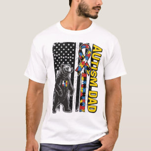 Camisa de conscientização sobre autismo Papai Urso