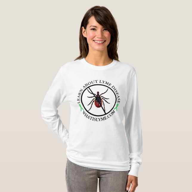 Camisa de Conscientização sobre Doença de Lyme Ant (Frente Completa)