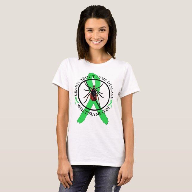 Camisa de Conscientização sobre Doença de Lyme Ant (Frente Completa)