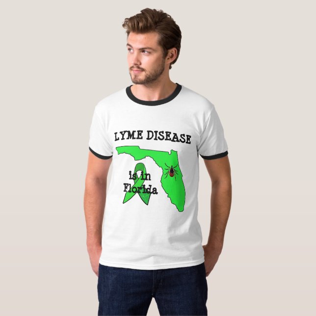 Camisa de Conscientização sobre Doença de Lyme em  (Frente Completa)
