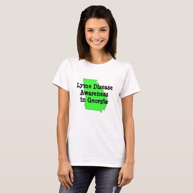 Camisa de Conscientização sobre Doença de Lyme na  (Frente Completa)