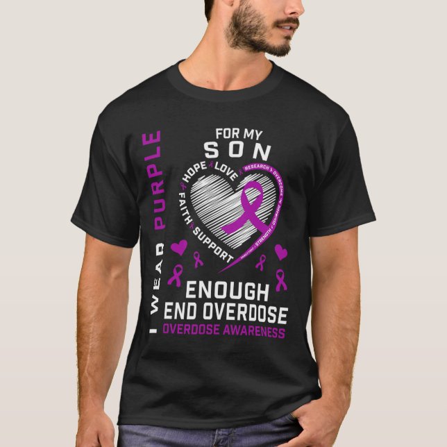 Camisa de conscientização sobre overdose final suf (Frente)