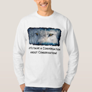 Camisa De Conservação Da Vida Selvagem Da cinza Wo