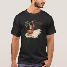 Camisa de Conservação do Mapa do Orangotango de Bo