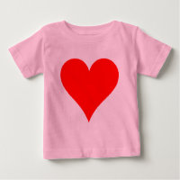 Camisa De Coração Vermelho Para Meninas