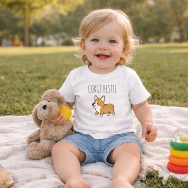 CAMISA DE CORGI BESTIE BRANCA (Criador carregado)
