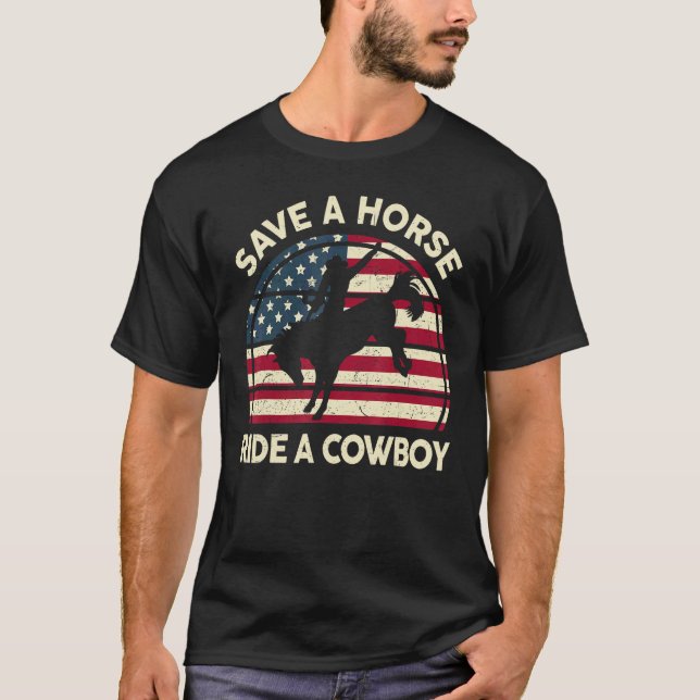 Camisa de corrida de cavalos Salve um cavalo Monte (Frente)