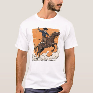 Camisa de Cowboy Vintage com Cavalo