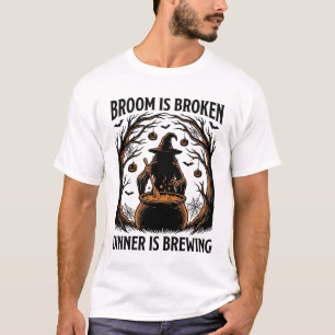 Camisa de Cozinha de Bruxa Design de Caldeirão Eng