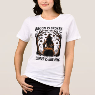 Camisa de Cozinha de Bruxa Design de Caldeirão Eng