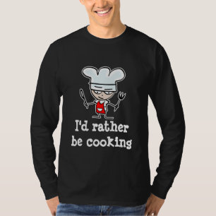 Camisa de cozinha para homens com citação engraçad